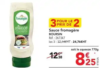 METRO Sauce fromagère BOURSIN offre