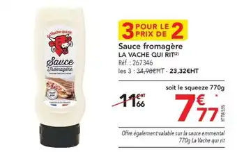 METRO Sauce fromagère LA VACHE QUI RIT(²) offre
