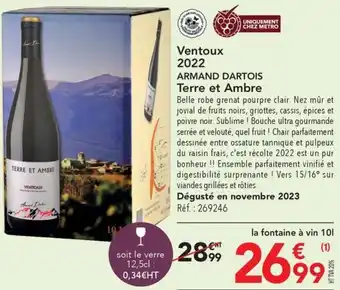 Ventoux 2022 ARMAND DARTOIS Terre et Ambre