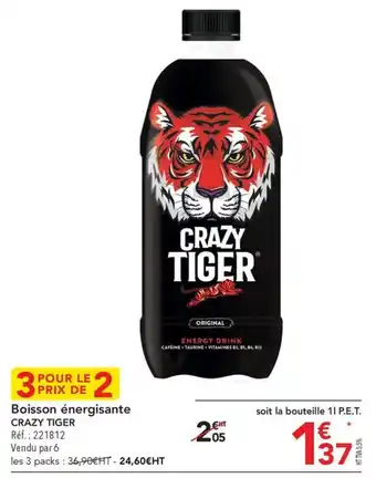 METRO Boisson énergisante CRAZY TIGER offre