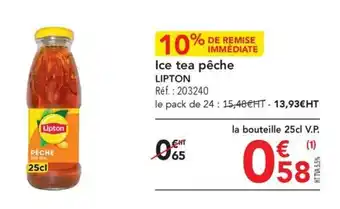METRO Ice tea pêche LIPTON offre