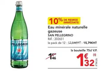 Eau minérale naturelle gazeuse SAN PELLEGRINO