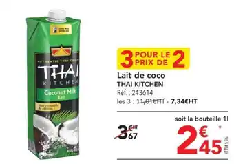 METRO Lait de coco THAI KITCHEN offre