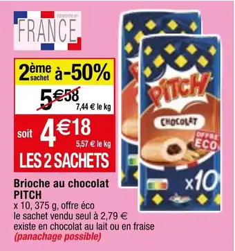 Migros Brioche au chocolat PITCH offre