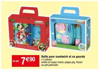 Boîte pour sandwich et sa gourde x 2 pièces