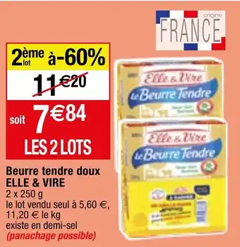 Migros Beurre tendre doux ELLE & VIRE offre