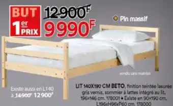 BUT LIT 140X190 CM BETO, offre