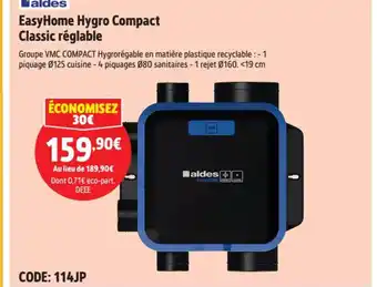 Screwfix EasyHome Hygro Compact Classic réglable offre