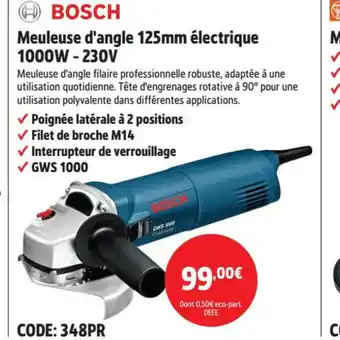 Screwfix Meuleuse d'angle 125mm électrique 1000W -230V offre