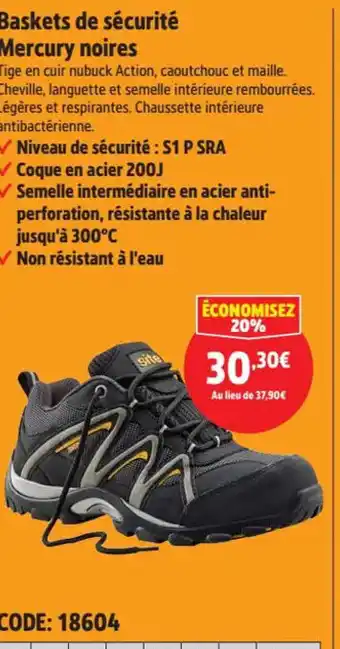 Screwfix Baskets de sécurité Mercury noires offre