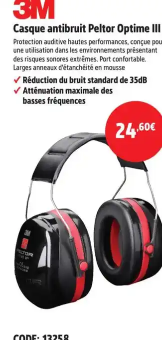 Casque antibruit Peltor Optime III