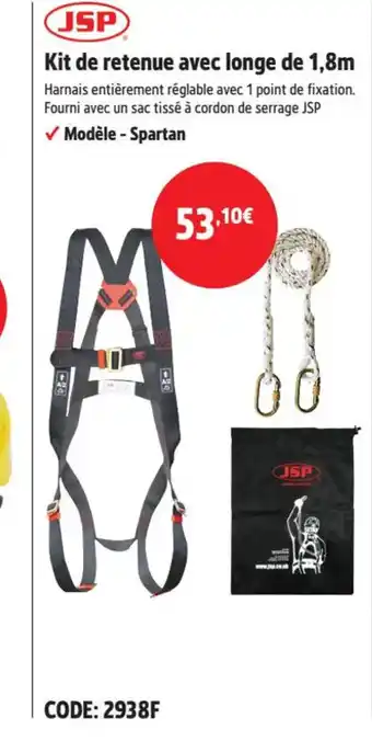 Screwfix Kit de retenue avec longe de 1,8m offre