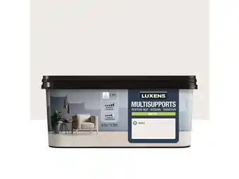 Weldom Peinture satiné mur, boiserie et radiateur, LUXENS Paper 6, blanc, 2.5 litres offre