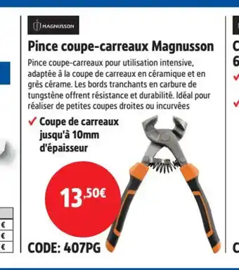 Screwfix Pince coupe-carreaux Magnusson offre