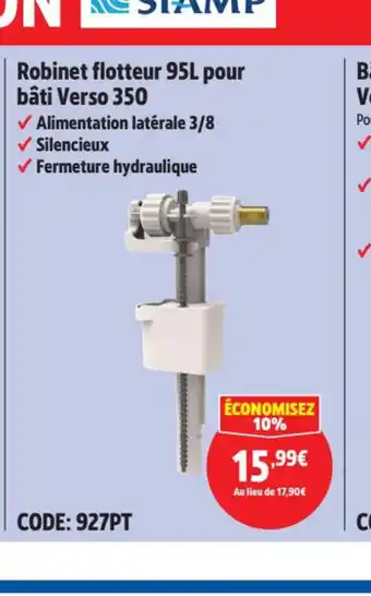 Screwfix Robinet flotteur 95L pour offre