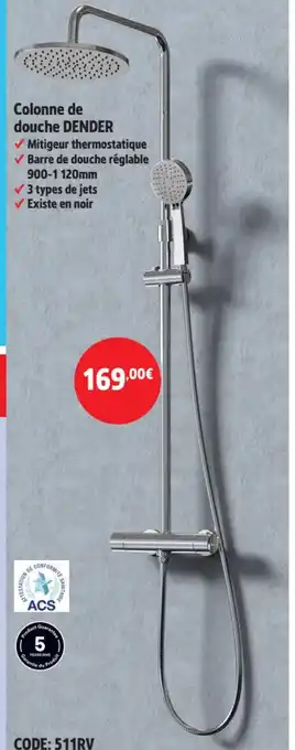 Screwfix Colonne de douche DENDER offre