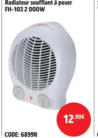 Screwfix Radiateur soufflant à poser FH-103 2 000W offre