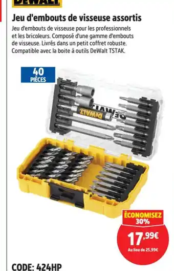 Screwfix Jeu d'embouts de visseuse assortis offre