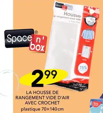 Stokomani Spacen'box LA HOUSSE DE RANGEMENT VIDE D’AIR AVEC CROCHET offre