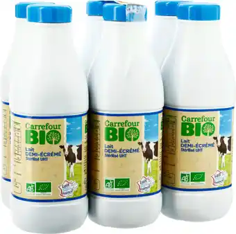 Carrefour Market CARREFOUR BIO Lait U.H.T. Demi-écrémé offre