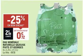 Spar PUITS ST-GEORGES EAU MINÉRALE NATURELLE GAZEUSE offre