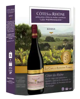 Carrefour Market LA CAVE D'AUGUSTIN FLORENT A.O.P. Côtes du Rhône Les Pierrasques offre