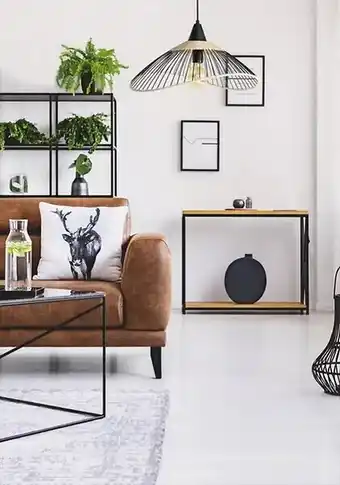 Bricomarché Suspension en rotin de couleur noir/naturel D.65 cm offre