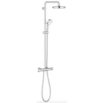 Bricorama Colonne thermostatique TEMPESTA COSMOPOLITAN SYSTEM 210 GROHE 27922001 - Ø 21 cm + douchette 2 jets - chromé offre