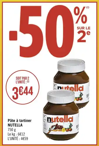 Casino Supermarchés NUTELLA Pâte à tartiner offre