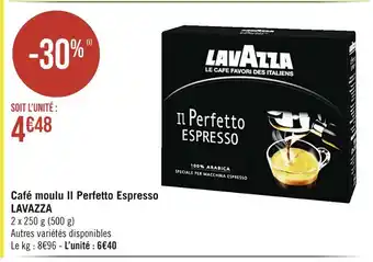 LAVAZZA Café moulu Il Perfetto Espresso