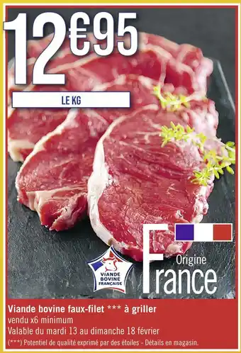 Casino Supermarchés Viande bovine faux-filet à griller offre