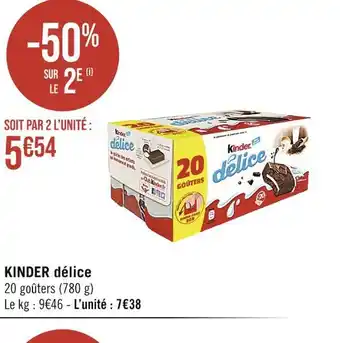 Casino Supermarchés KINDER KINDER délice offre