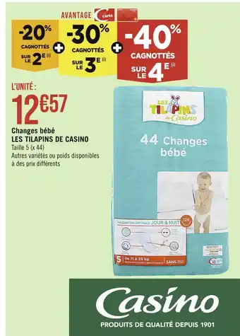 LES TILAPINS DE CASINO Changes bébé