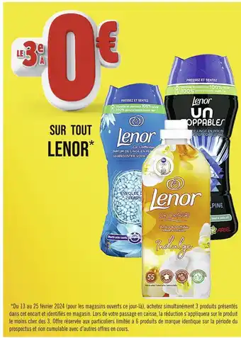 Casino Supermarchés LENOR LE 3e À 0€ SUR TOUT LENOR offre
