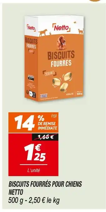 Netto NETTO BISCUITS FOURRÉS POUR CHIENS offre