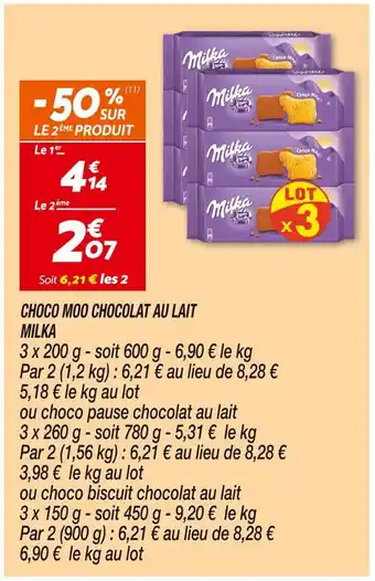 Netto MILKA CHOCO MOO CHOCOLAT AU LAIT offre