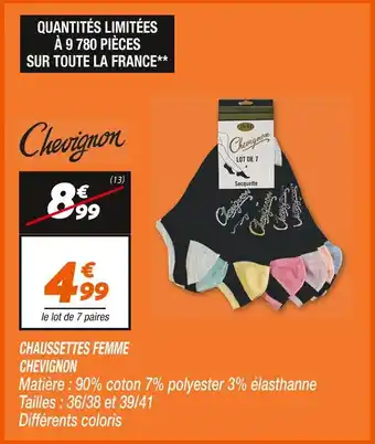 Netto CHEVIGNON CHAUSSETTES FEMME offre