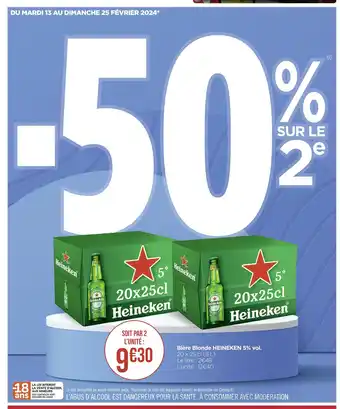 HEINEKEN Bière Blonde 5% vol