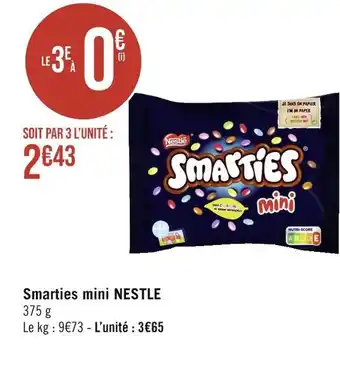 Géant Casino NESTLE Smarties mini offre