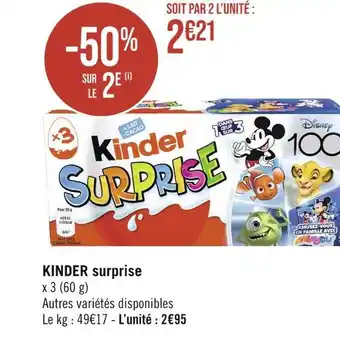 Géant Casino KINDER KINDER surprise offre