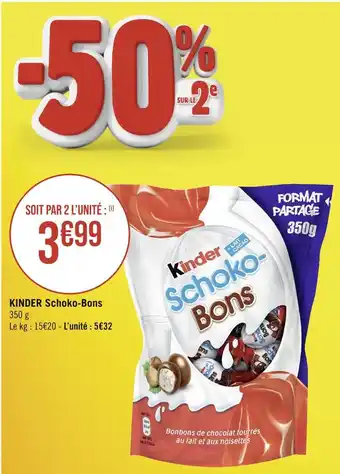 Géant Casino KINDER KINDER Schoko-Bons offre