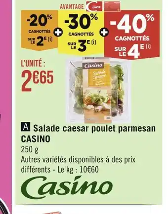 Géant Casino CASINO Salade caesar poulet parmesan offre