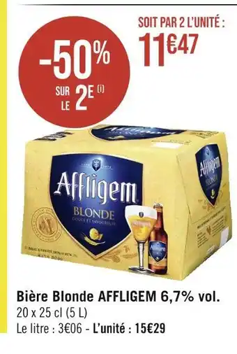 Géant Casino AFFLIGEM Bière Blonde 6,7% vol offre