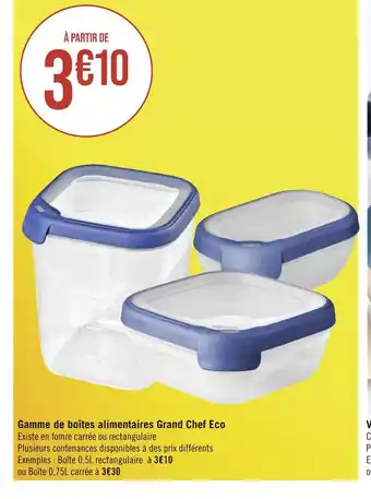 Géant Casino Gamme de boîtes alimentaires Grand Chef Eco offre