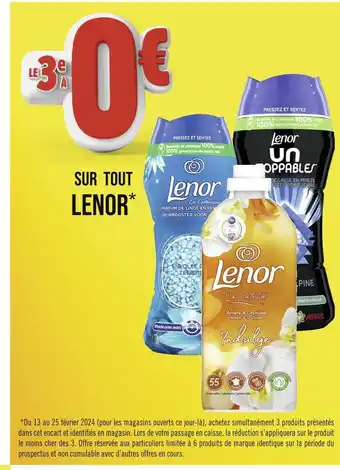 Géant Casino LENOR LE 3E À 0€ SUR TOUT LENOR offre