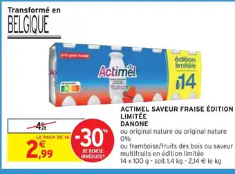 Intermarché DANONE ACTIMEL SAVEUR FRAISE ÉDITION LIMITÉE offre