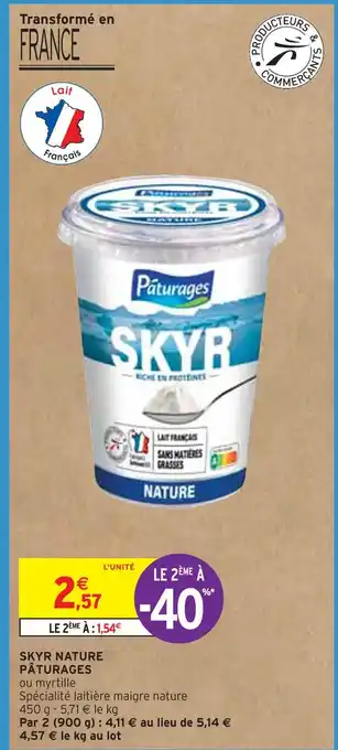 Intermarché PÂTURAGES SKYR NATURE offre