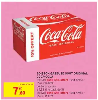 Intermarché COCA-COLA BOISSON GAZEUSE GOÛT ORIGINAL offre