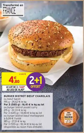 Intermarché BURGER BISTROT BŒUF CHAROLAIS offre