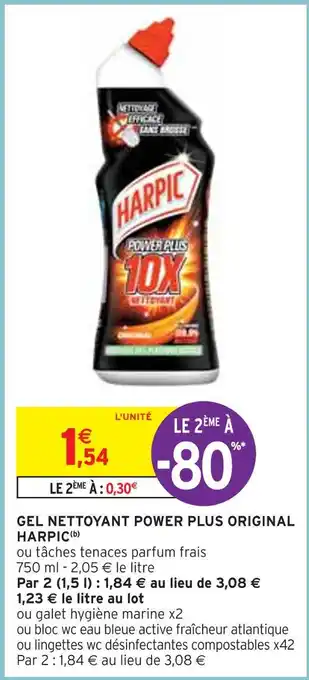 Intermarché HARPIC GEL NETTOYANT POWER PLUS ORIGINAL (b) offre